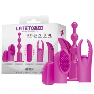 4Fun Bala Vibrador y 4 Fundas USB Impermeable Silicona de la marca LATETOBED