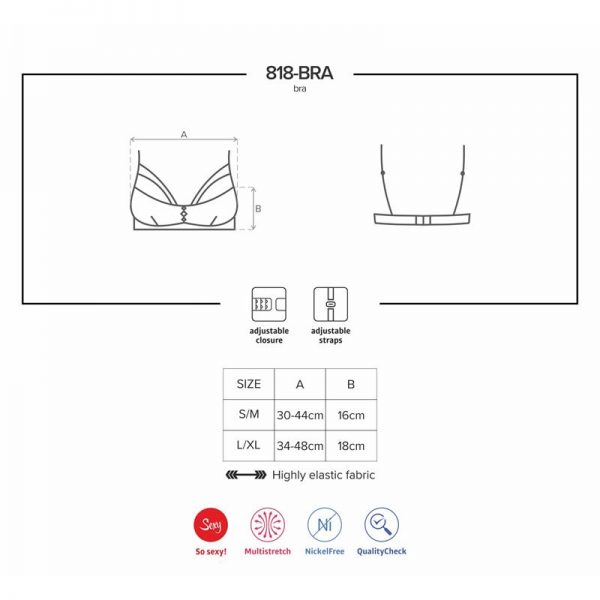 818-BRA-1 Sujetador Negro de la tienda erótica web www.tiendaeroticaweb.es