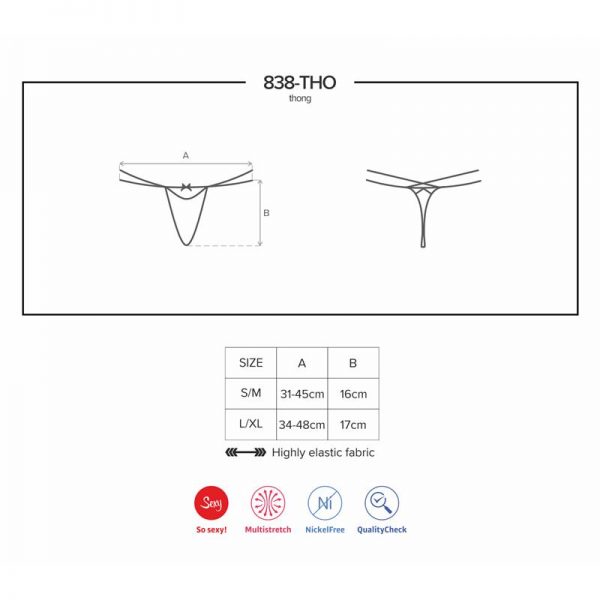 venta de 838-THO-1 Tanga Negro en tienda erótica online