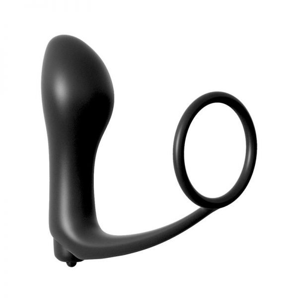 Anal Fantasy Collection Plug Vibrador con Anillo Pene - Color Negro marca ANAL FANTASY COLLECT.