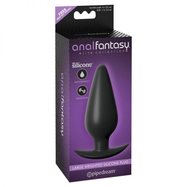 Anal Fantasy Elite Collection Plug Anal con Peso Grande Color Negro de calidad