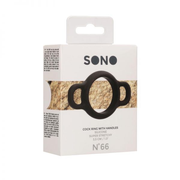 Anillo para el Pene con Asas Color Negro de la tienda erótica web www.tiendaeroticaweb.es