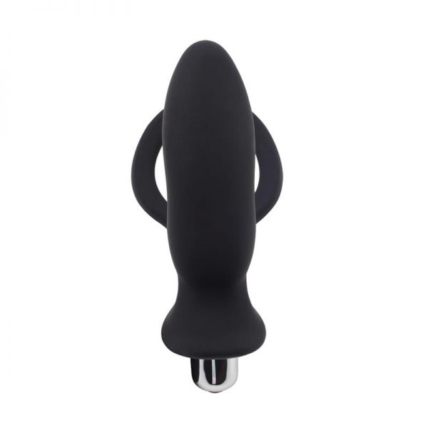 Anillo para el Pene con Plug Anal Negro marca CHISA