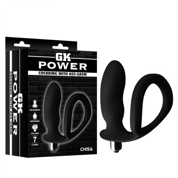 Anillo para el Pene con Plug Anal Negro de calidad