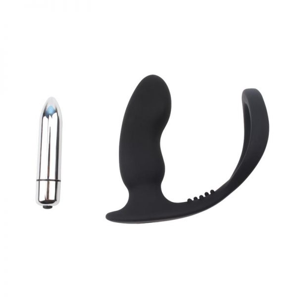 Anillo para el Pene con Plug Anal Negro en www.tiendaeroticaweb.es