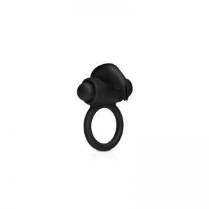 Anillo para Pene con Vibración Conejito Silicona - Negro de la marca EASYTOYS