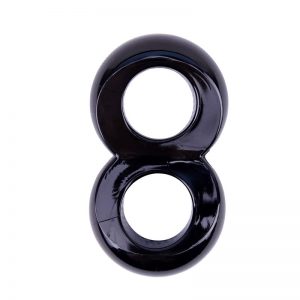Anillo para el Pene Doble Duo Cock 8 Negro diseñado por la marca CHISA