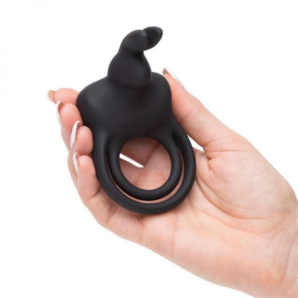 comprar Anillo para Pene con Conejito para Parejas USB Negro en sex shop www.tiendaeroticaweb.es
