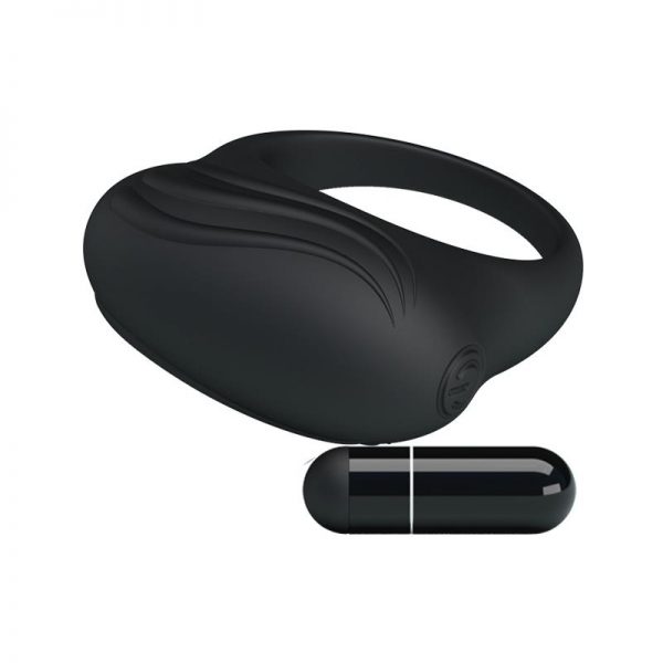 Anillo Vibrador Bertram Color Negro fabricado por PRETTYLOVE