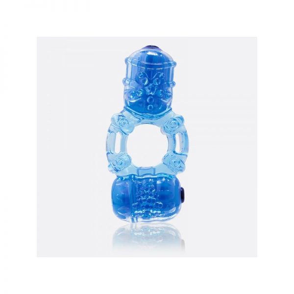 Anillo Vibrador Big O 2 Doble Azul fabricado por SCREAMINGO
