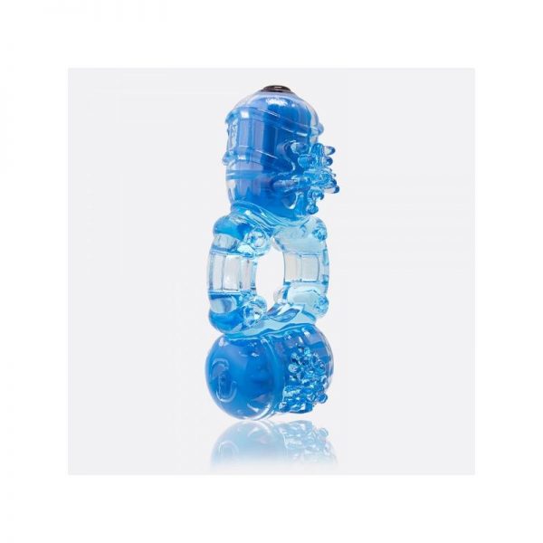 Anillo Vibrador Big O 2 Doble Azul de la marca SCREAMINGO