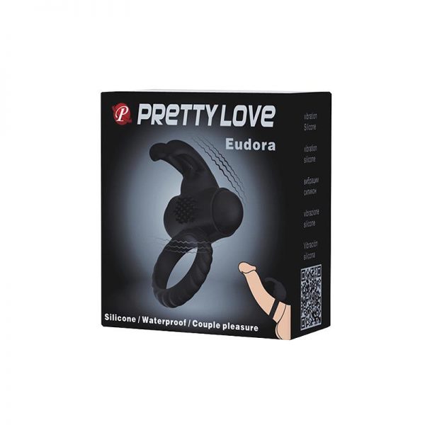 Anillo Vibrador Eudora Color Negro de la marca PRETTYLOVE