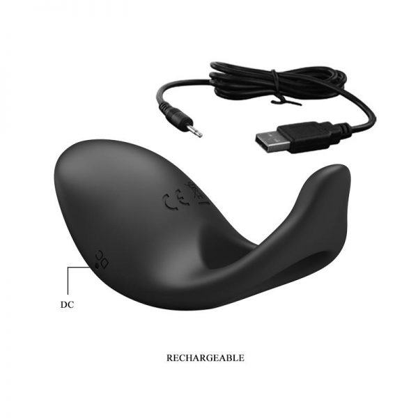 Anillo Vibrador Gemma USB Silicona Negro de la tienda erótica web www.tiendaeroticaweb.es