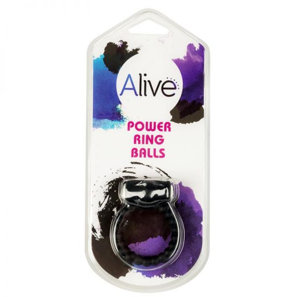 comprar Anillo Vibrador Balls Silicona Negro barato y de calidad