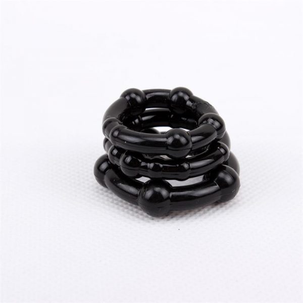 Anillos para el Pene Beaded Negro de la tienda erótica web www.tiendaeroticaweb.es