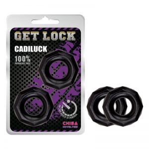 Anillos para el Pene Cadiluck Negro diseñado por la marca CHISA