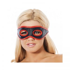 Antifaz Cuero con Aberturas en los Ojos  Rojo y Negro barato