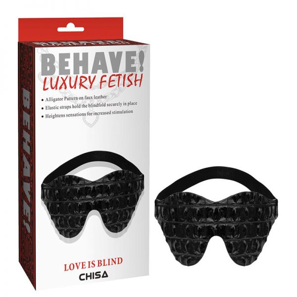 Antifaz Love Is Blind Patrón Cocodrilo diseñado por la marca CHISA