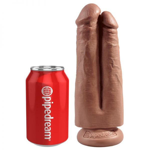 Arnés con Dildo Doble 7 Bronceado de calidad