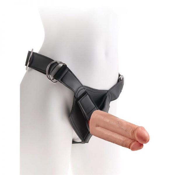 Arnés con Dildo Doble 7 Color Natural barato