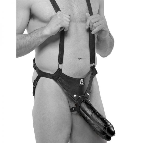 Arnés con Suspensión y Dildo Doble 11 - Color Negro barato