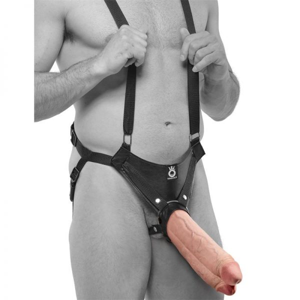 Arnés con Suspensiones y Dildo Doble Color Natural 11 barato