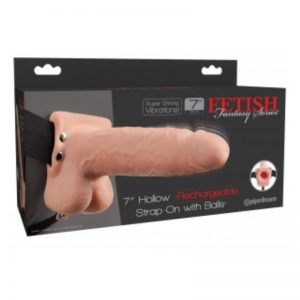Arnes Elástico con Dildo Hueco 7 10 Funciones Vibracion USB Natural de la marca FETISH FANTASY SERIES