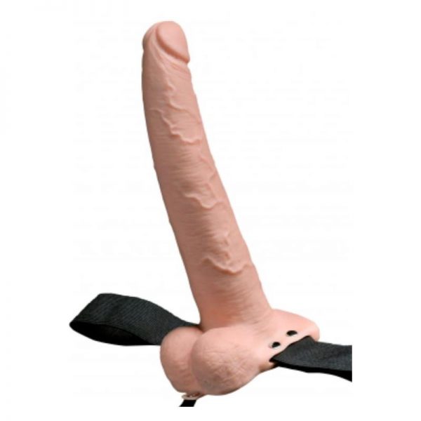 Arnes Elastico con Dildo Hueco 9 10 Funciones Vibracion USB Natural fabricado por FETISH FANTASY SERIES