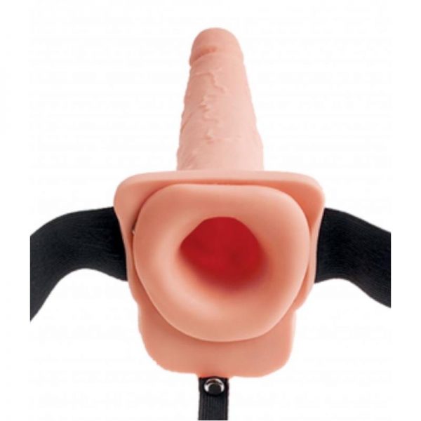 Arnes Elastico con Dildo Hueco 9 Funcion Squirting Natural fabricado por FETISH FANTASY SERIES