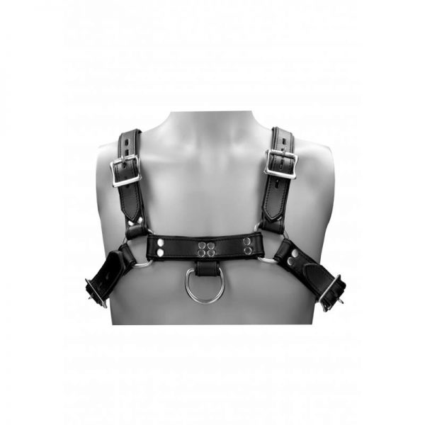 Arnés para Pecho Masculino de Cuero Negro fabricado por OUCH!