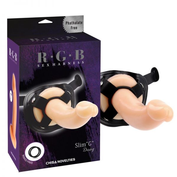 Arnés y Dildo Slim G 19 cm Natural diseñado por la marca CHISA