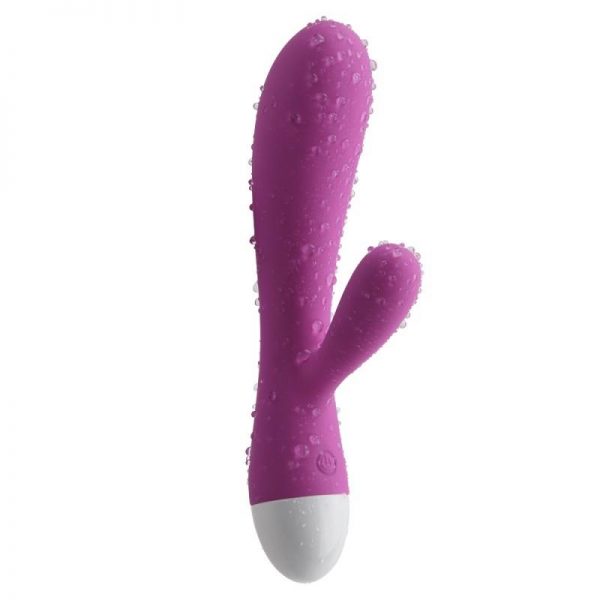 Bacall Vibrador Silicona Doble Motor USB Púrpura barato