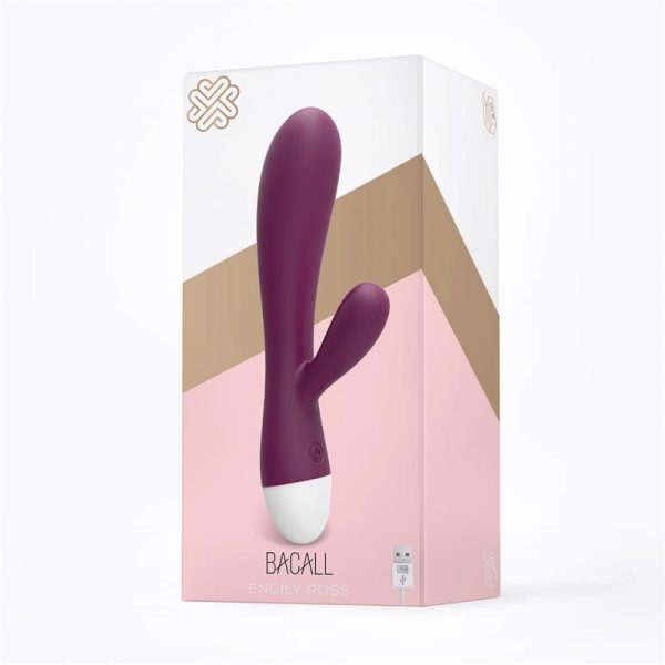 Bacall Vibrador Silicona Doble Motor USB Púrpura de calidad