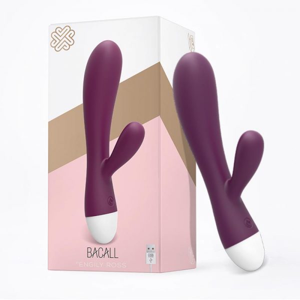 Bacall Vibrador Silicona Doble Motor USB Púrpura diseñado por la marca ENGILY ROSS