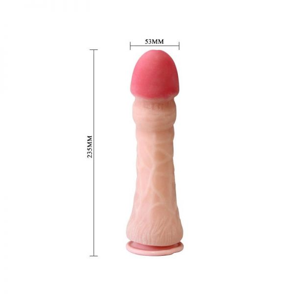 Baile Dildo con Ventosa Color Natural 23.5 cm de calidad