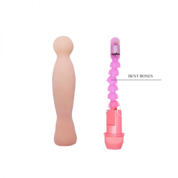 Baile Dildo VIbrador Color Natural 22 cm de calidad