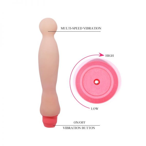 Baile Dildo VIbrador Color Natural 22 cm diseñado por BAILE