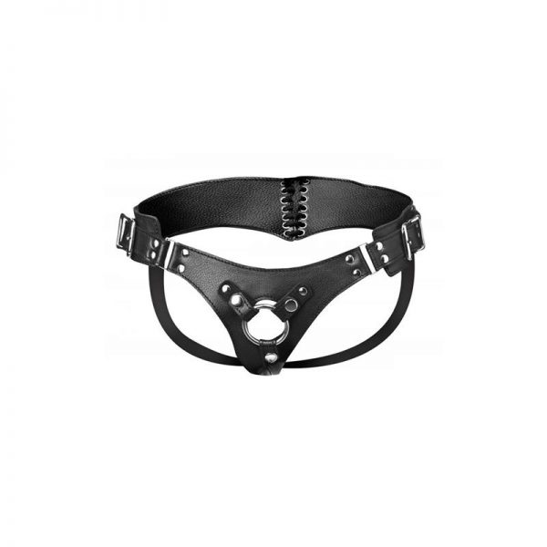 Bodice Arnés Estilo de Corazón Negro diseñado por la marca STRAP U