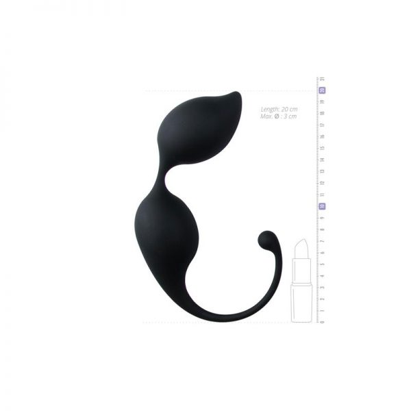 comprar Bolas Vaginales Curvadas Silicona - Negras en sex shop online