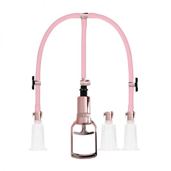 Bomba Succion Clítoris y Pezones Grande Rose Gold de la marca PUMPED