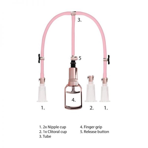 Bomba Succion Clítoris y Pezones Mediano Rose Gold diseñado por la marca PUMPED