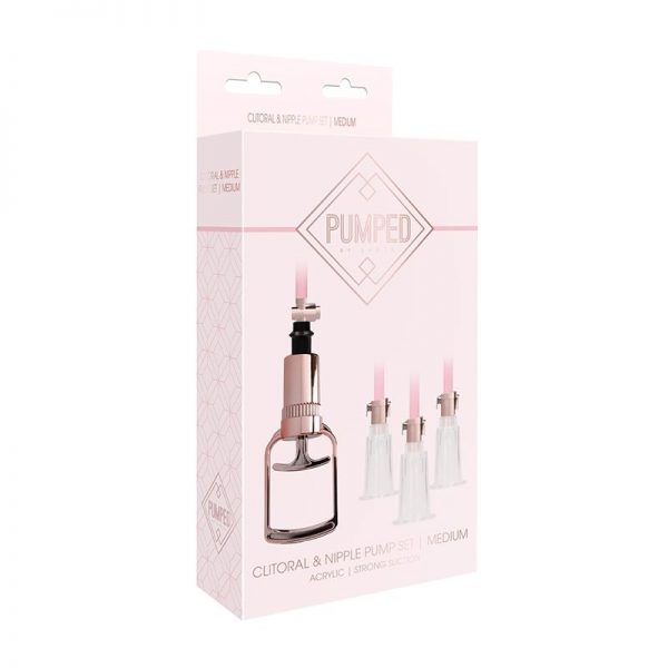 Bomba Succion Clítoris y Pezones Mediano Rose Gold marca PUMPED