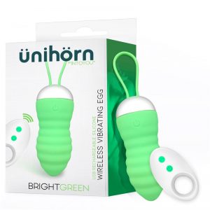 Brightgreen Huevo Vibrador Control Remoto USB Silicona de la marca ÜNIHÖRN