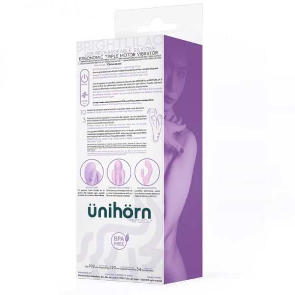 comprar Brightlilac Vibrador Triple Motor Ergonomico USB Silicona en sex shop online