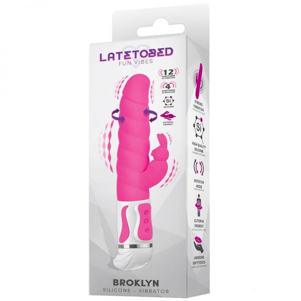 Broklyn Vibrador y Rotador con Conejito Silicona fabricado por LATETOBED