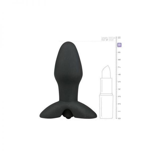 Plug con Vibración de Silicona - Negro de calidad y barato