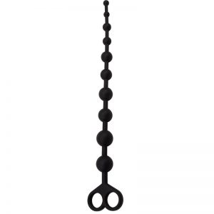 Cadena Anal 30.8 x 2.4 cm Silicona Negro diseñado por la marca CHISA