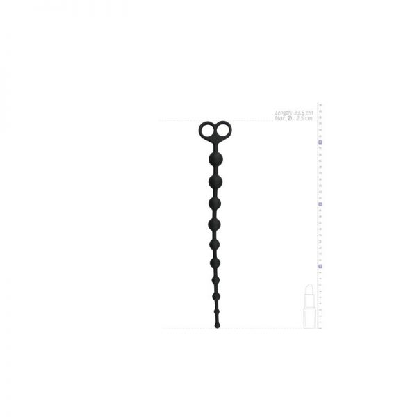 comprar Cadena Anal Larga - Negra en sex shop www.tiendaeroticaweb.es