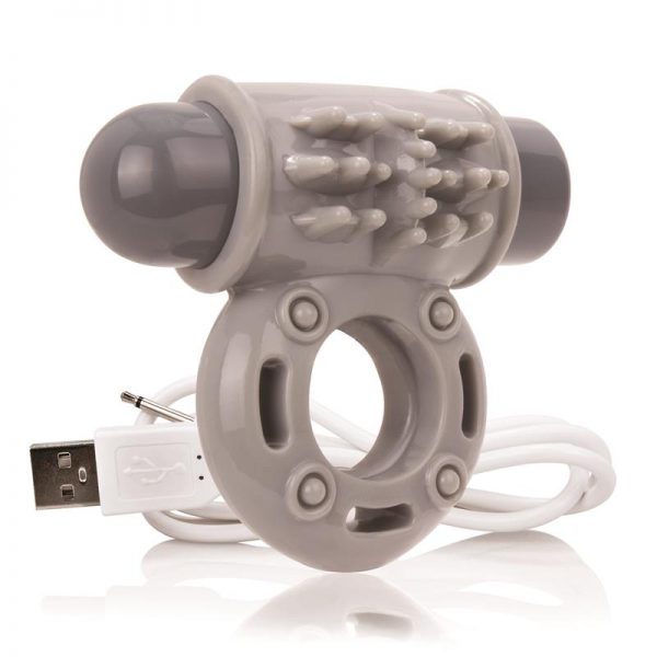 Charged Anillo Vibrador Owow - Gris fabricante SCREAMINGO