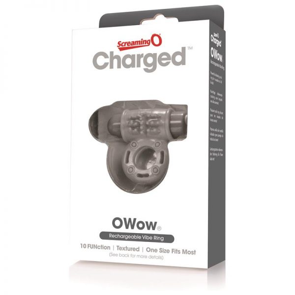 Charged Anillo Vibrador Owow - Gris de calidad